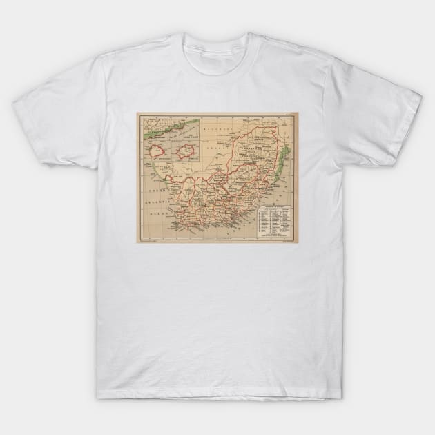 Vintage Map of South Africa (1880) T-Shirt by Bravuramedia